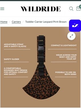Toddler Carrier - Brown Leopard Print
